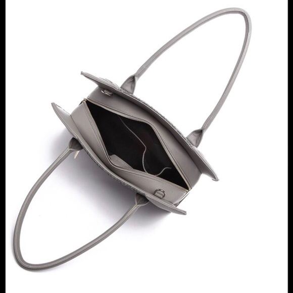 ⚡️SALE⚡️ Dariela Weave Large Structure Tote - Gray - Picture 3 of 5